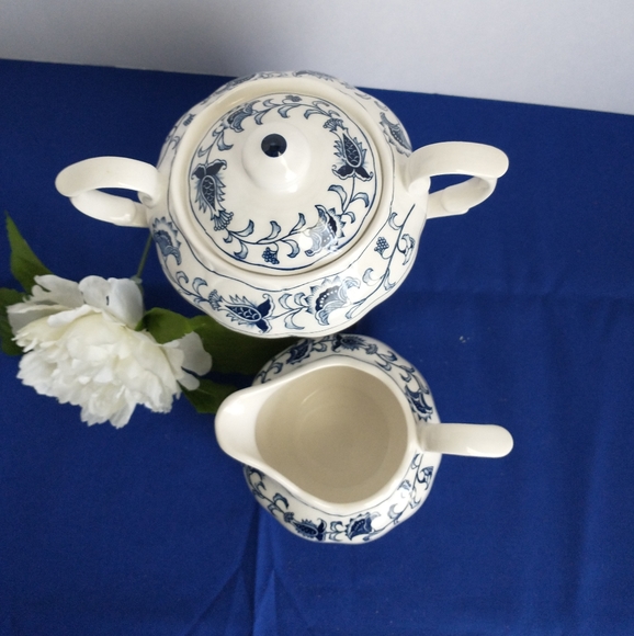 Vtg Double Phoenix Sugar Bowl & Creamer - Picture 5 of 8